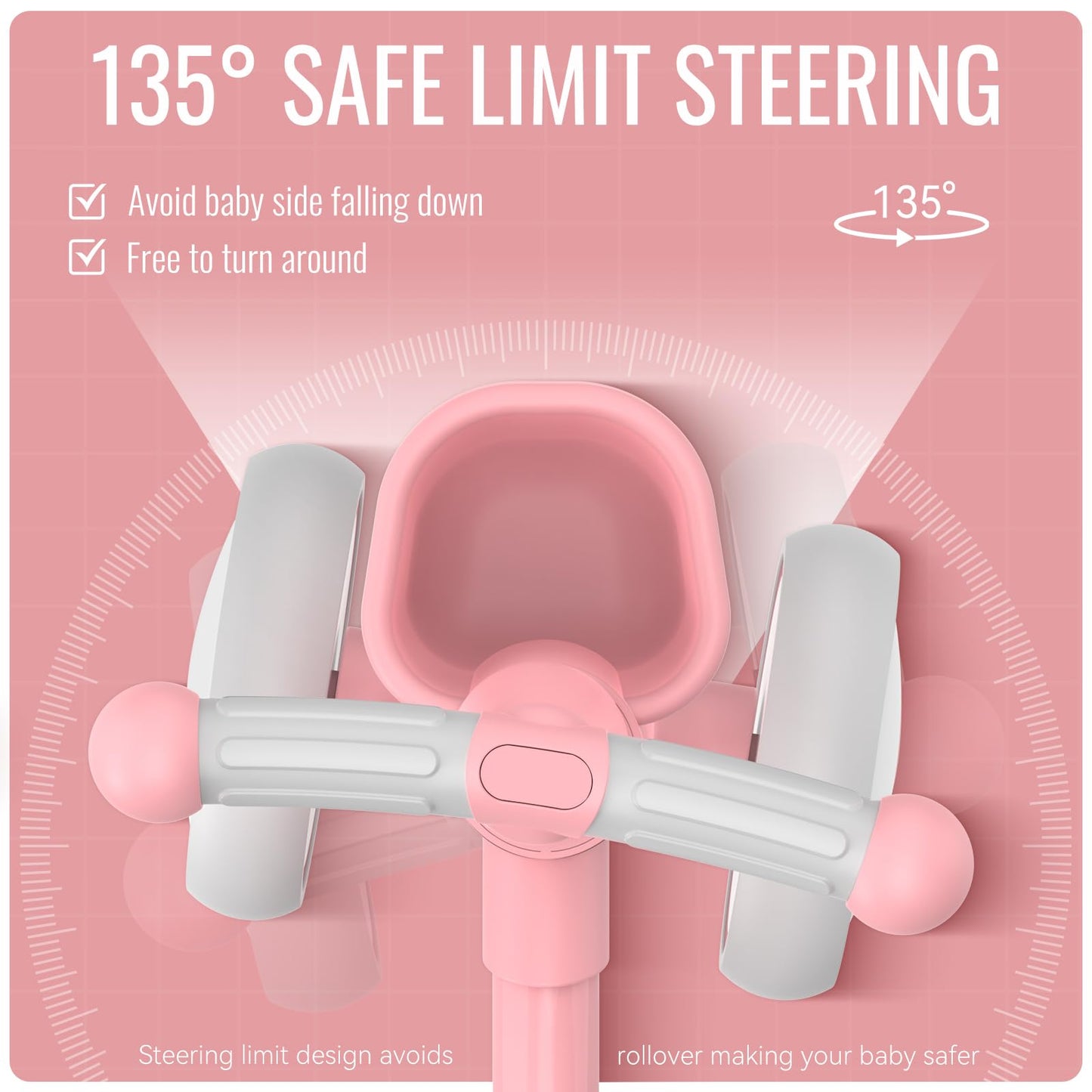 Umatoll Baby Balance Bike Toys for 1 Year Old Girls Gifts, Adjustable Seat Baby Walker, First Birthday Gifts, 12-24 Months Toddler Ride on Toys with Removable Basket, Pink 🍁 All In One Marketplace Canada