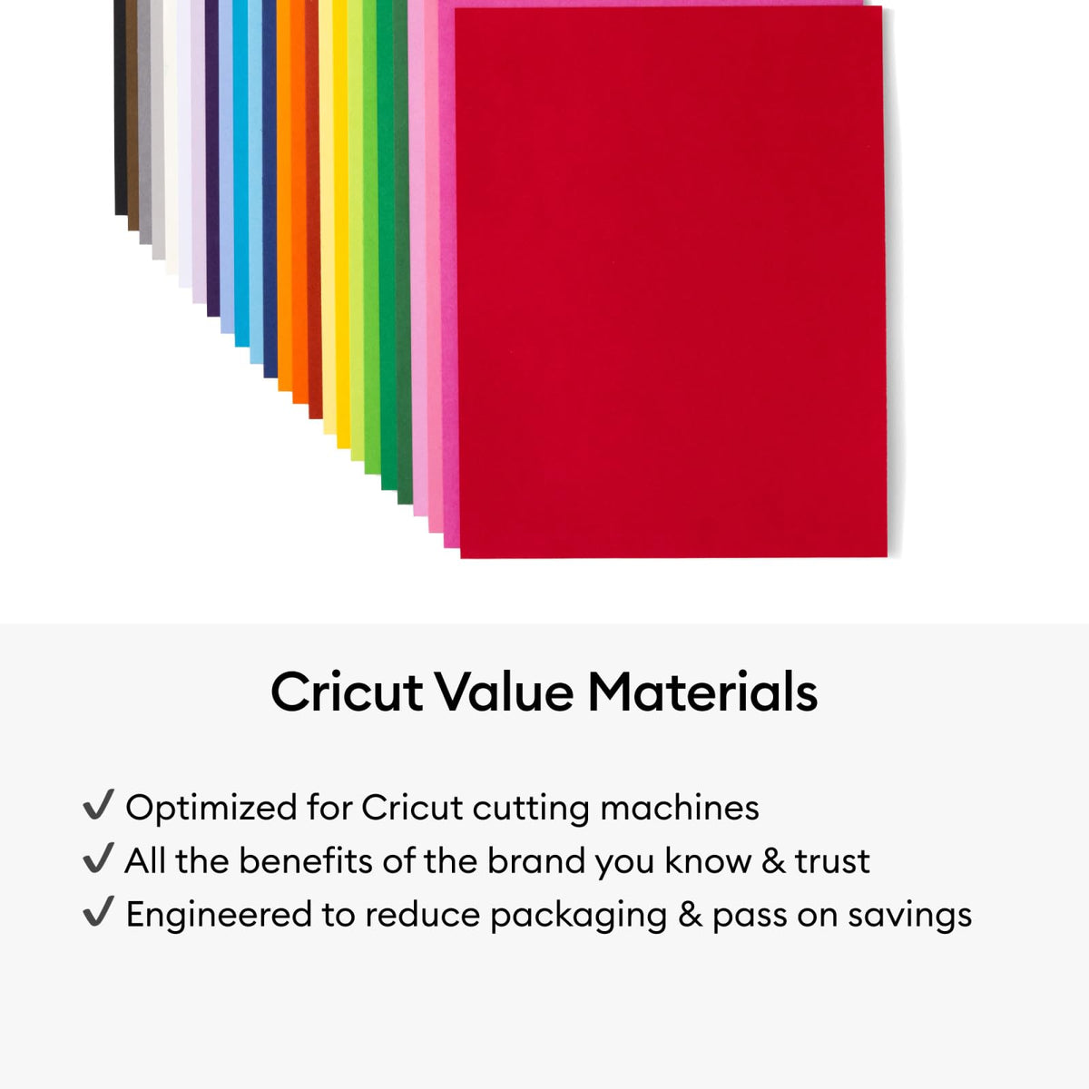 Cricut Value Cardstock Paper, Rainbow Sampler - 125 Sheets (8.5" x 11") - Compatible with Joy Xtra, Explore, & Maker Machines - Letter Size 🍁 All In One Marketplace Canada