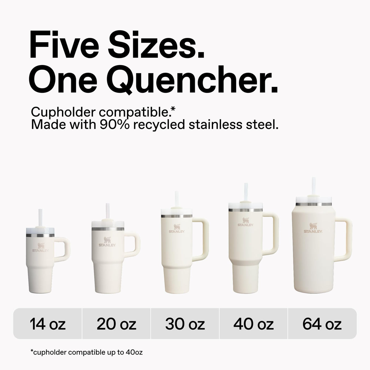 Stanley Quencher H2.0 Tumbler with Handle and Straw 40 oz | Flowstate 3-Position Lid | Cup Holder Compatible for Travel | Insulated Stainless Steel Cup | BPA-Free | Lichen 🍁 All In One Marketplace Canada