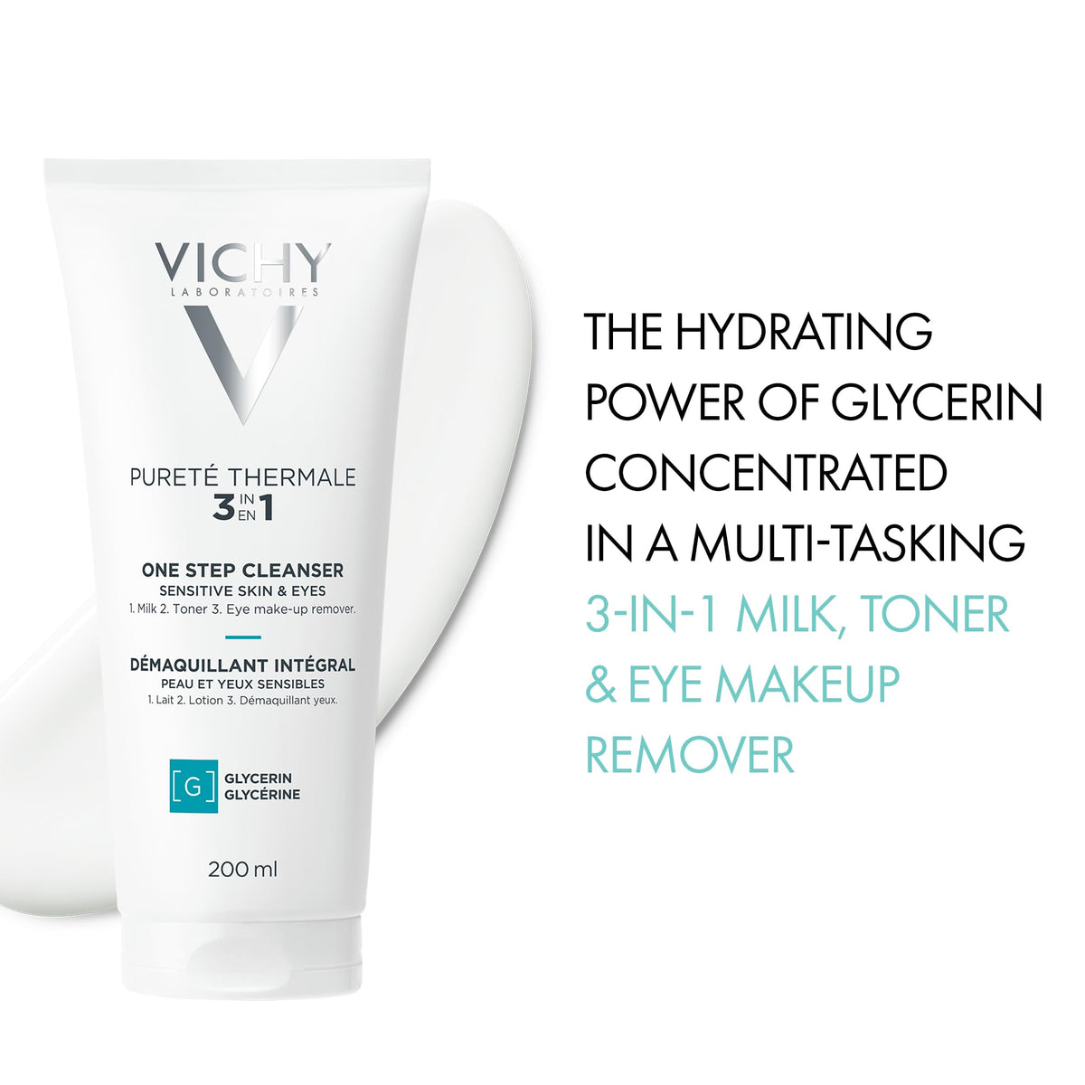 Vichy Gentle Facial Cleanser and Makeup Remover, Purete Thermal 3-in-1 Face Cleanser for Sensitive Skin, Hypoallergenic, Dermatologist Recommended, Paraben-Free, 200mL 🍁 All In One Marketplace Canada