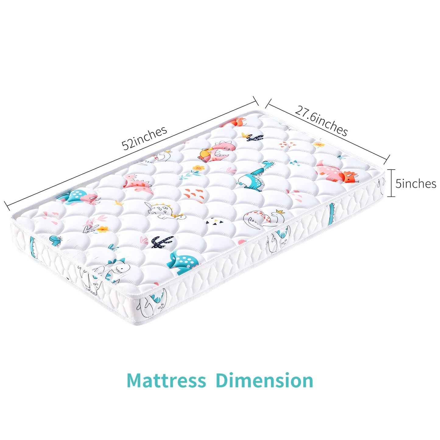 Premium Dual-Sided Crib & Toddler Mattress, Hypoallergenic, 5" Firm Soft Crib Mattress, Non-Toxic - Fits Standard Cribs & Toddler Beds 🍁 All In One Marketplace Canada
