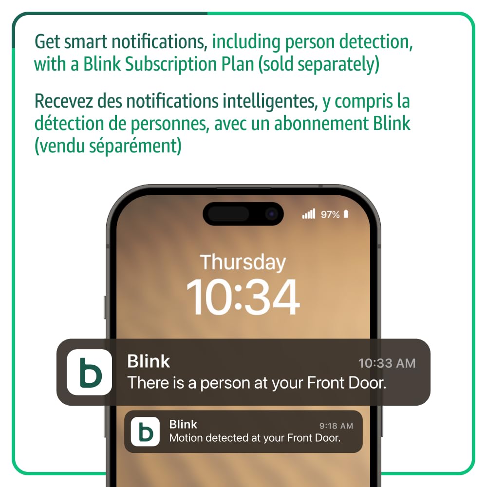 Blink Video Doorbell – Head-to-toe HD view, two-year battery life, and simple setup. Required Sync Module not included – Add-On (White) 🍁 All In One Marketplace Canada