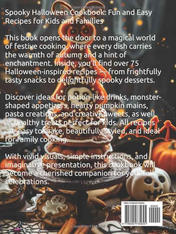 Spooky Halloween Cookbook: Fun and Easy Recipes for Kids and Families: Original dishes, drinks, and desserts with festive decoration, inspired by autumn magic and themed party vibes