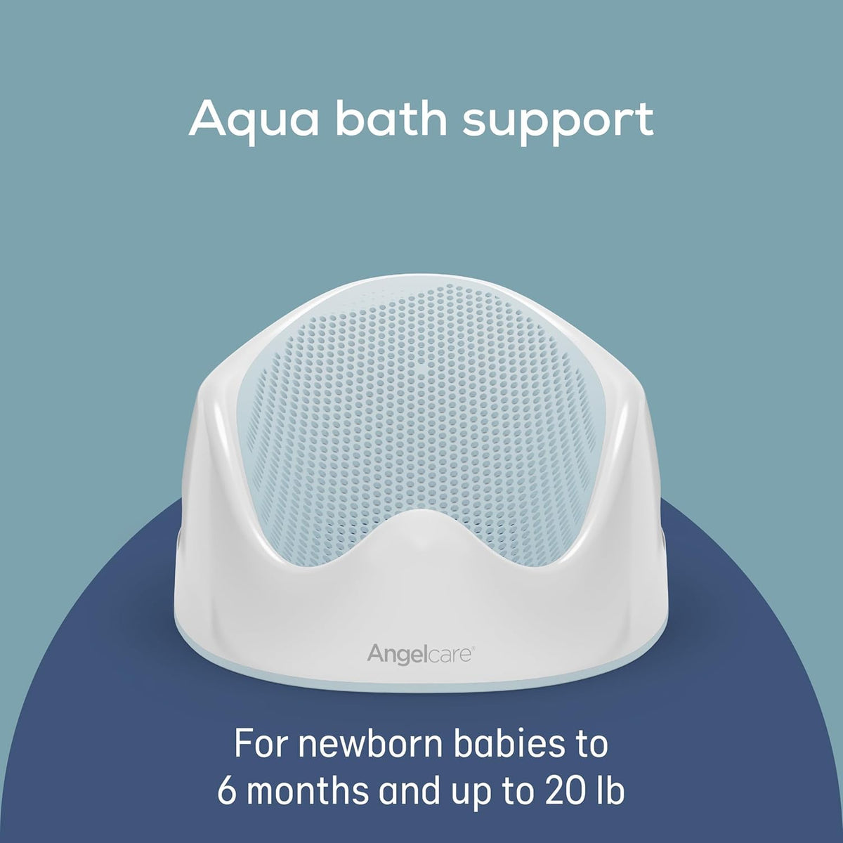 Angelcare Baby Bath Support, Aqua, for babies less than 6 months of age, Made in Canada 🍁 All In One Marketplace Canada