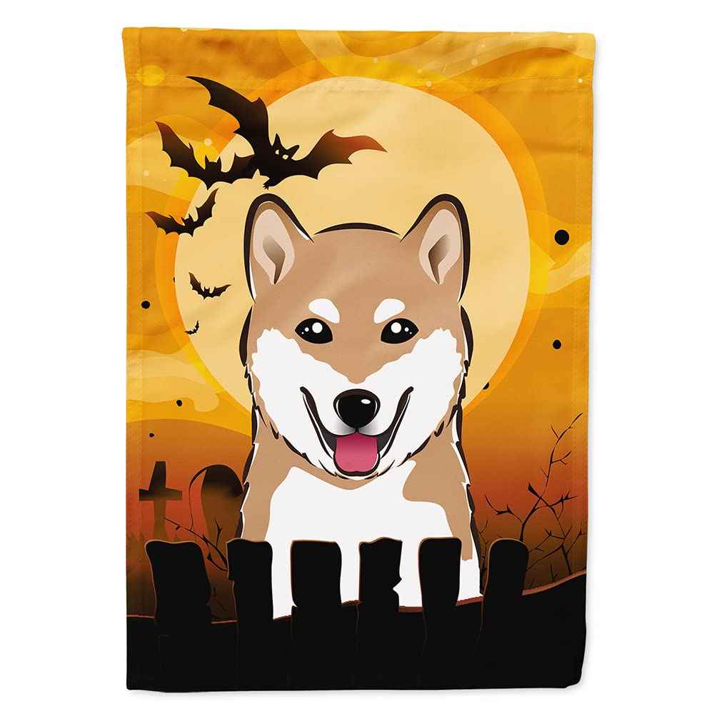 Caroline's Treasures BB1783CHF Halloween Shiba Inu Canvas House Size Flag, Multicolor, Large