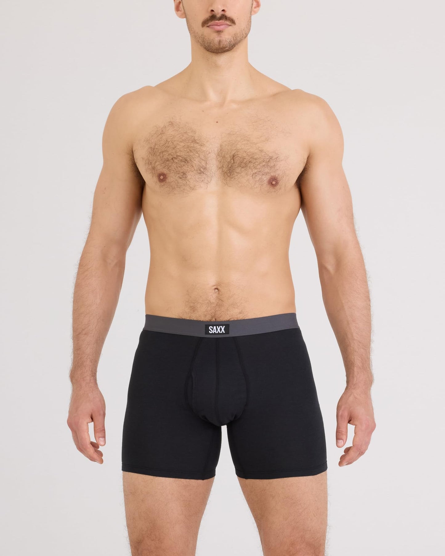SAXX Underwear Co. Men's Core Cotton Boxer Brief Fly 3-Pack, Black/Graphite, Large 🍁 All In One Marketplace Canada