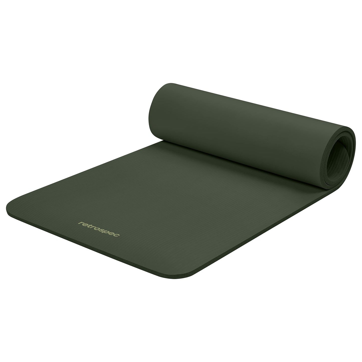 Retrospec Solana Yoga Mat 1/2" Thick w/Nylon Strap for Men & Women - Non Slip Excercise Mat for Yoga, Pilates, Stretching, Floor & Fitness Workouts, Wild Spruce 🍁 All In One Marketplace Canada