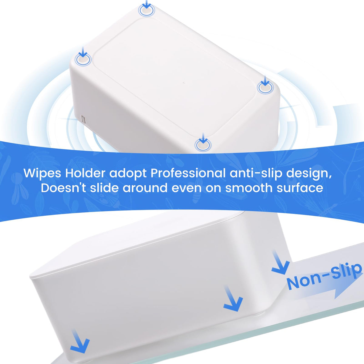 Lijroavy Baby Wipes Dispenser, Baby Wipe Holder for Fresh Wipes, Non-Slip Wipes Container, Refillable Baby Wipes Case with Sealing Design Lid (white) 🍁 All In One Marketplace Canada