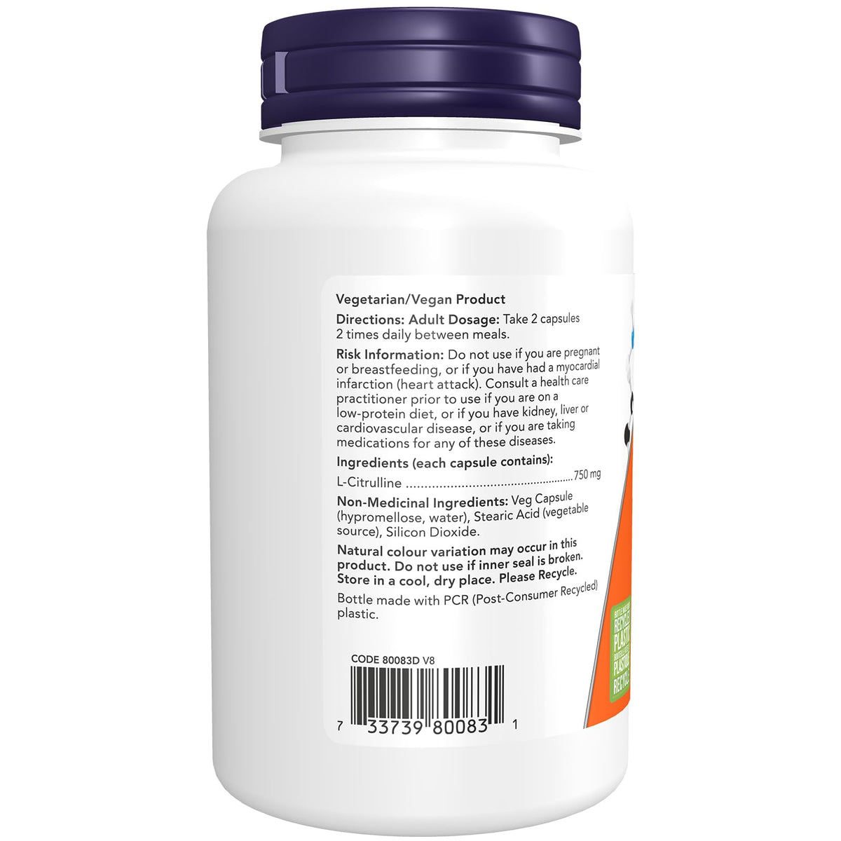 NOW Supplements, L-Citrulline 750 mg, Supports Protein Metabolism, Amino Acid, 90 Veg Capsules 🍁 All In One Marketplace Canada