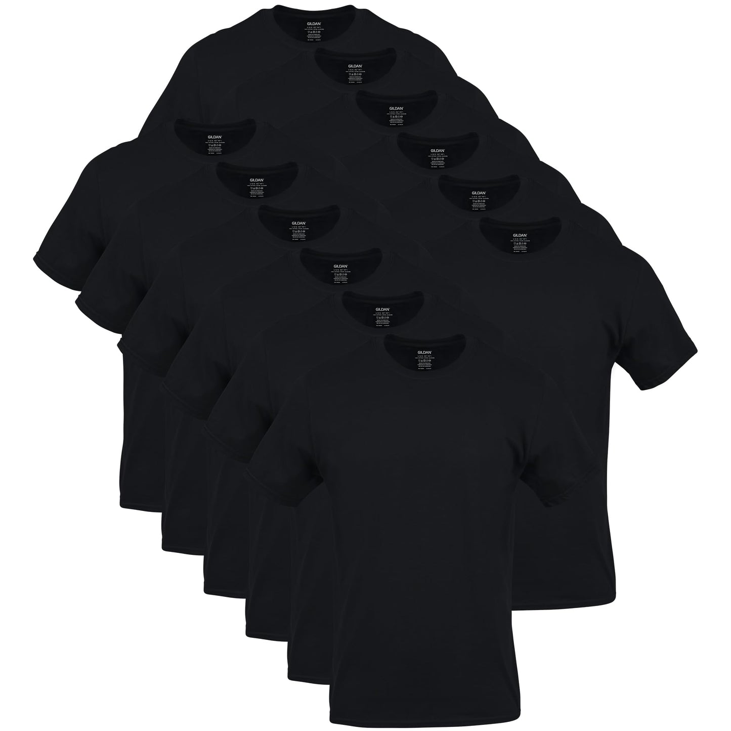 GILDAN Men's Crew T-Shirts, Multipack, Style G1100, Black (6-Pack), X-Large 🍁 All In One Marketplace Canada
