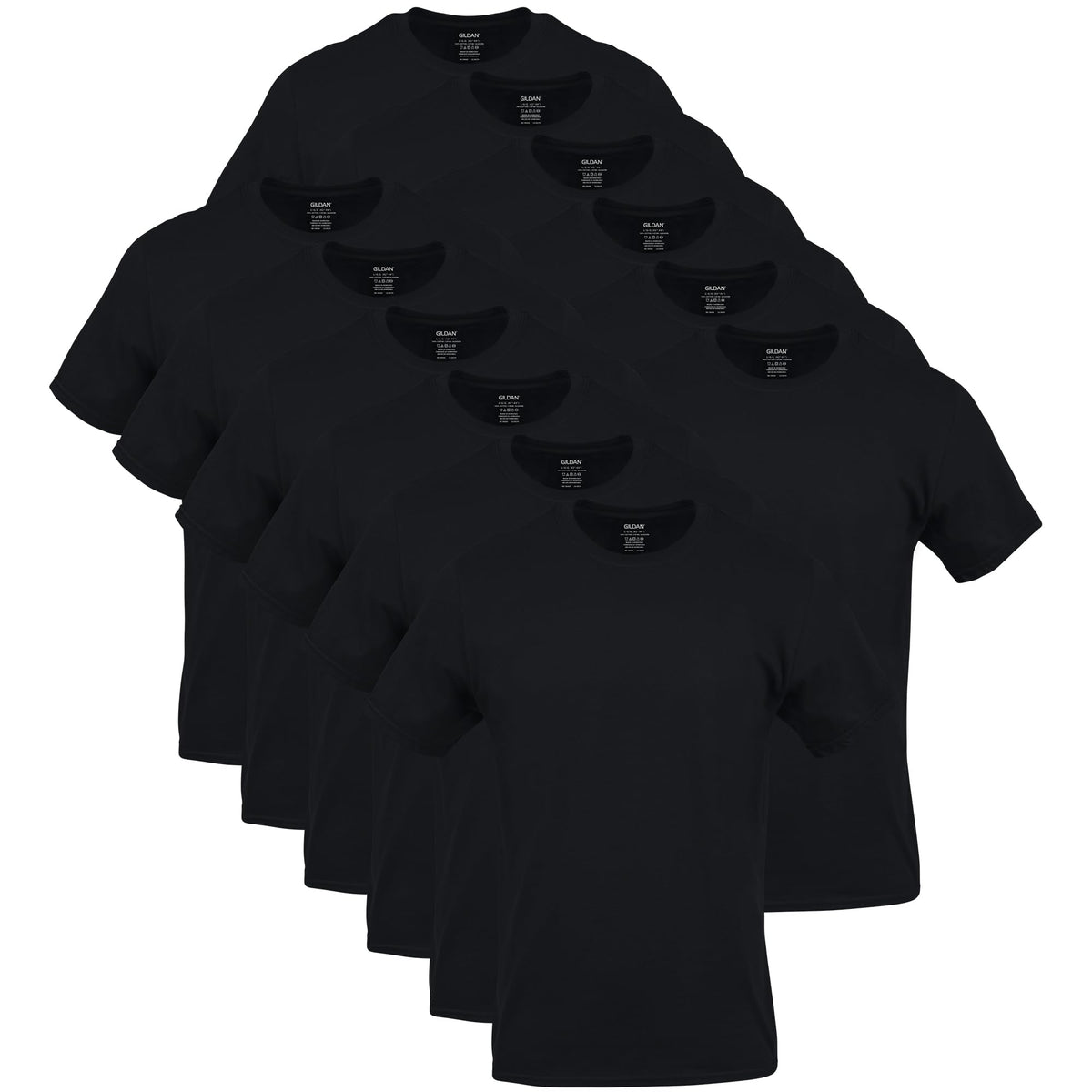 GILDAN Men's Crew T-Shirts Printed, Black (6-Pack), Large 🍁 All In One Marketplace Canada