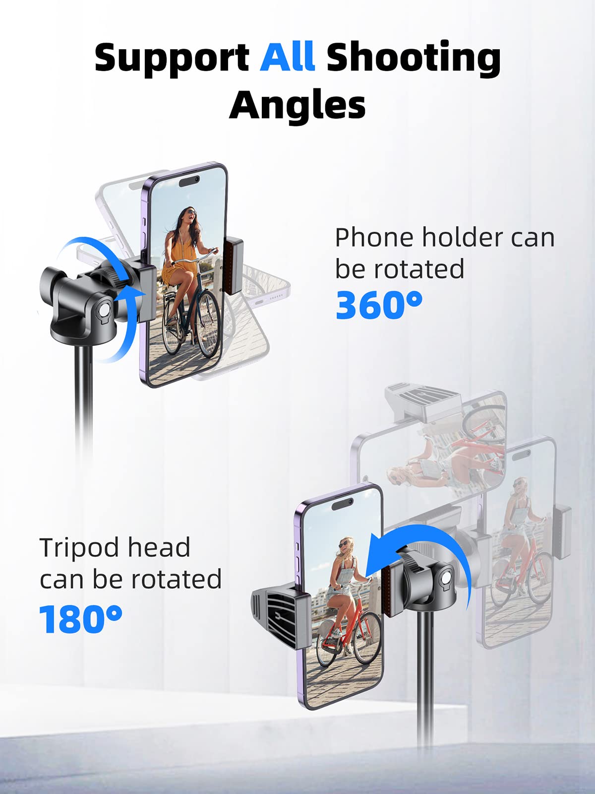 Kaiess 62" Phone Tripod, Selfie Stick Tripod & Phone Tripod Stand with Remote, Cell Phone Tripod for iPhone, Extendable Travel Tripod Compatible with iPhone/Android/Camera 🍁 All In One Marketplace Canada