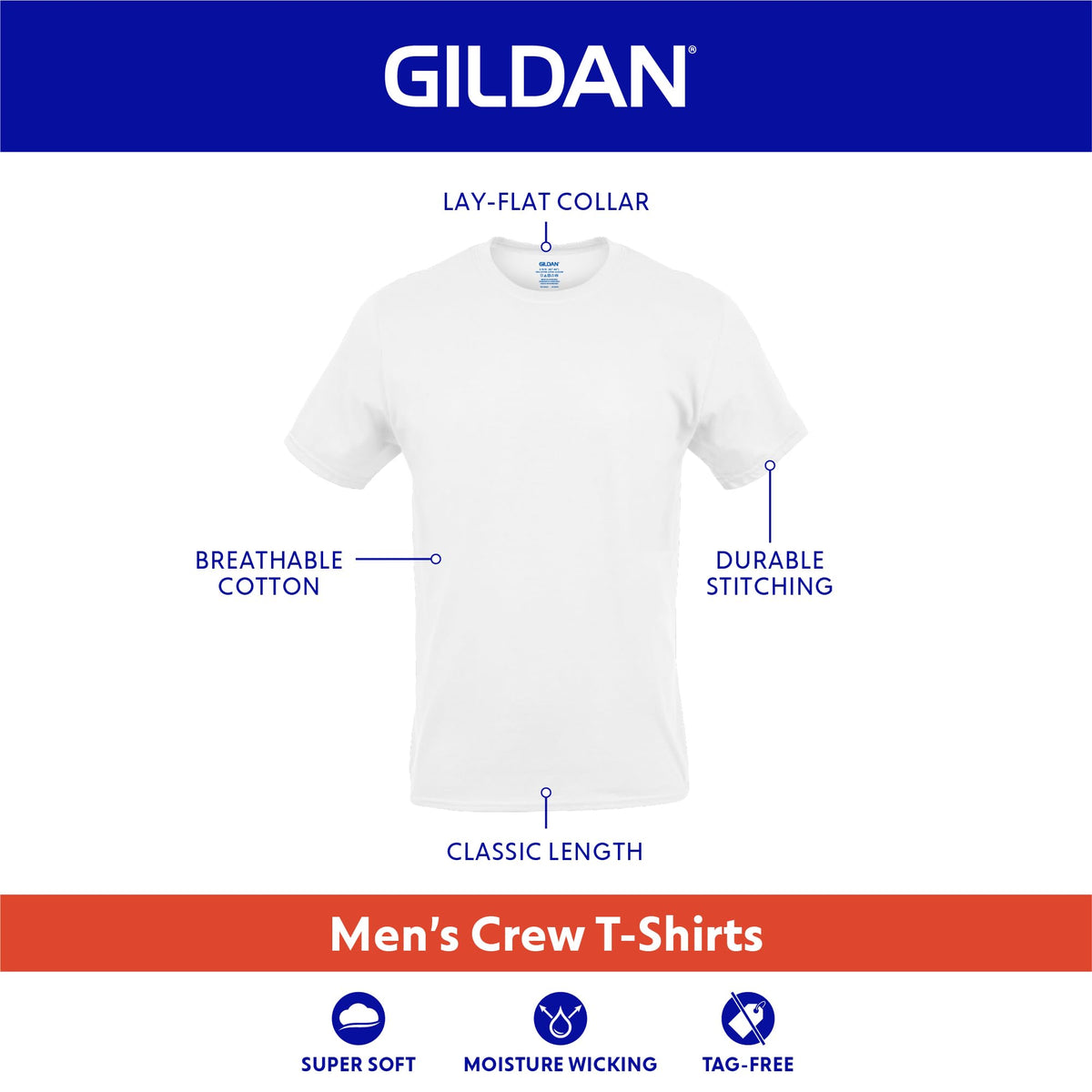 Gildan Men's Crew T-Shirts, Multipack, Style G1100, Black/Sport Grey/Military Green (5-Pack), XX-Large 🍁 All In One Marketplace Canada