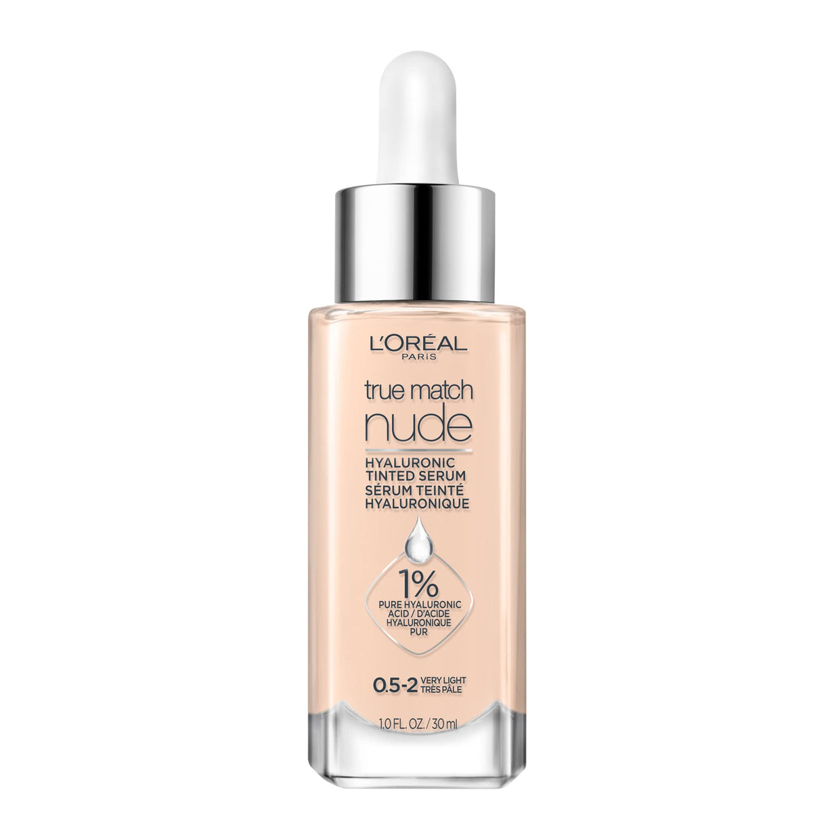 L’Oréal Paris True Match Nude Hyaluronic Foundation, Tinted Face Serum Foundation with Hyaluronic Acid for Lightweight Coverage and Instant Hydration, Radiant Finish- Very Light, 30 mL 🍁 All In One Marketplace Canada