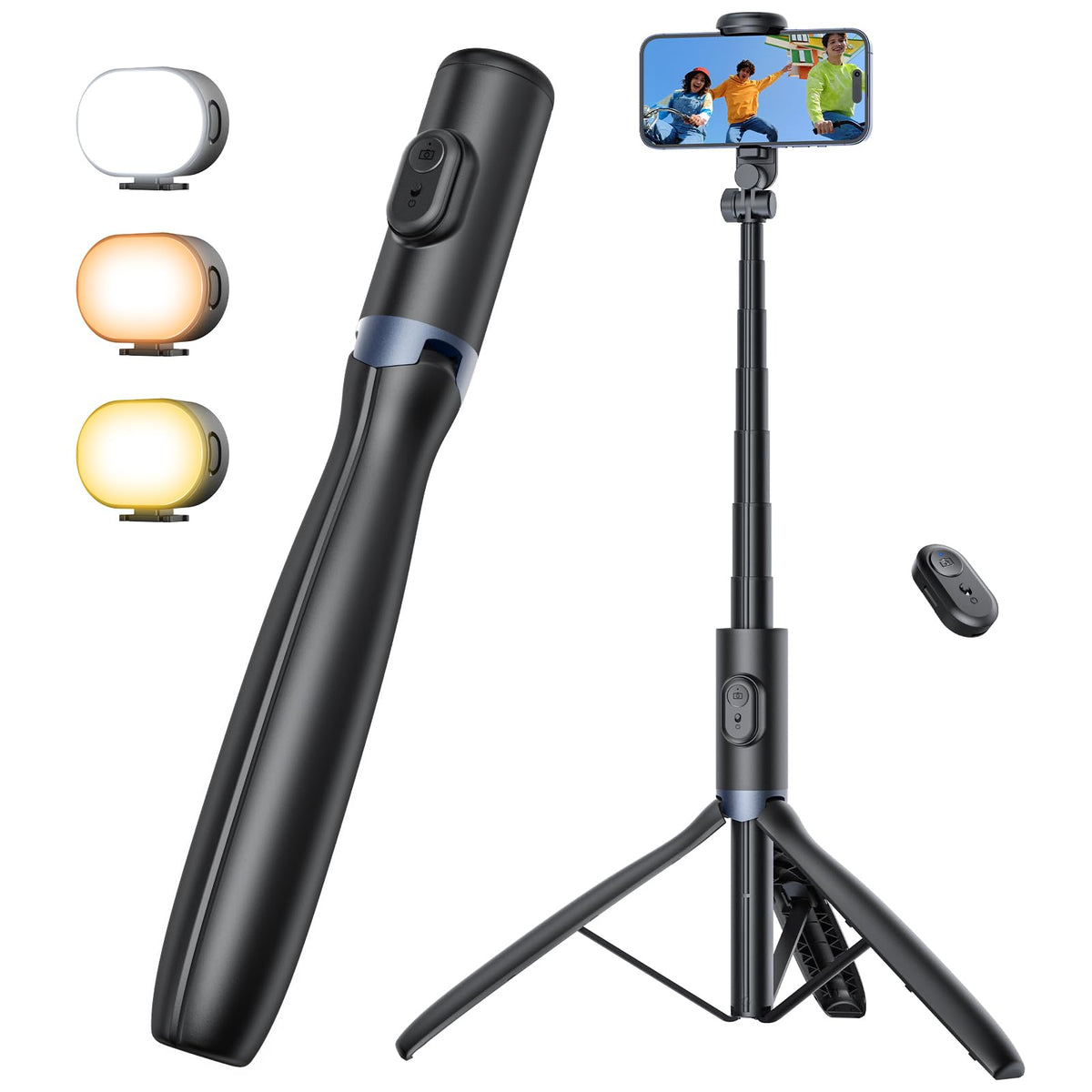 ANXRE 67.7" Photographic Tripod Stand with Light, NT99 Tripod Stand for Cell Phone & Camera & Gopro, Travel Stand Holder with Remote for Content Creator Video Recording 🍁 All In One Marketplace Canada