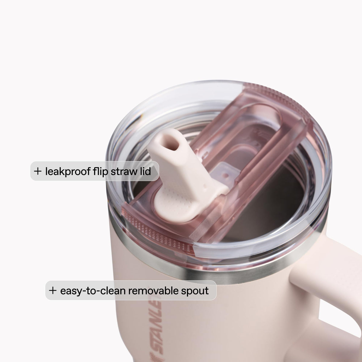 Stanley Quencher ProTour Flip Straw Tumbler with Leakproof Lid 30 oz | Built-in Straw & Handle | Cupholder Compatible for Travel | Insulated Stainless Steel Cup | BPA-Free | Peach Rose 🍁 All In One Marketplace Canada