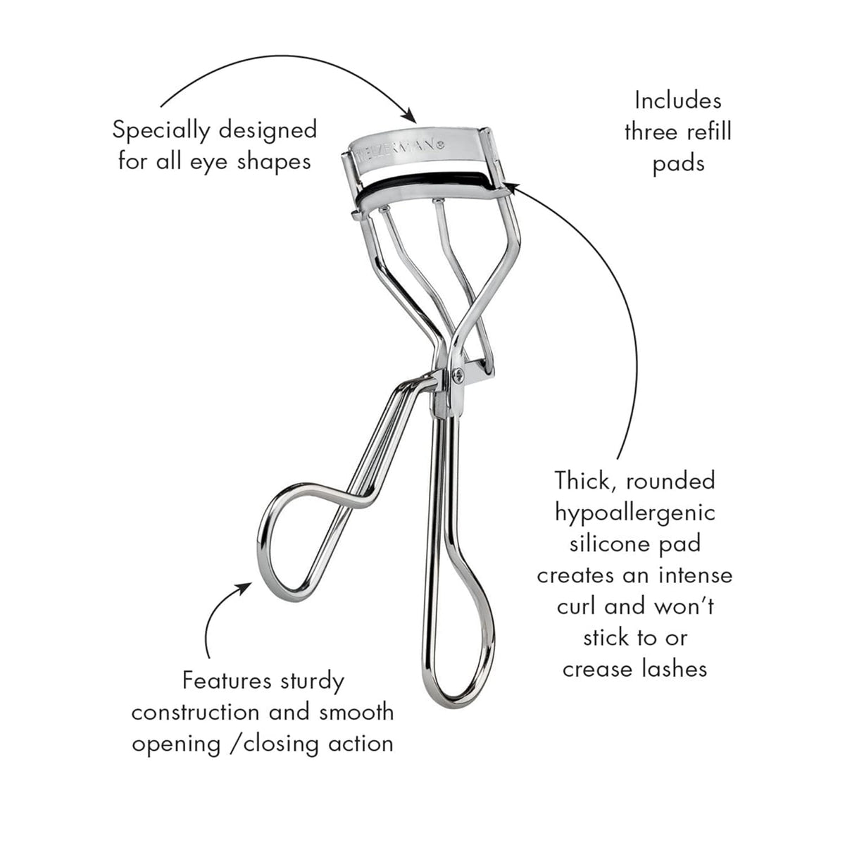 Tweezerman Classic Eyelash Curler, stainless steel, 1 Count (Pack of 1) 🍁 All In One Marketplace Canada