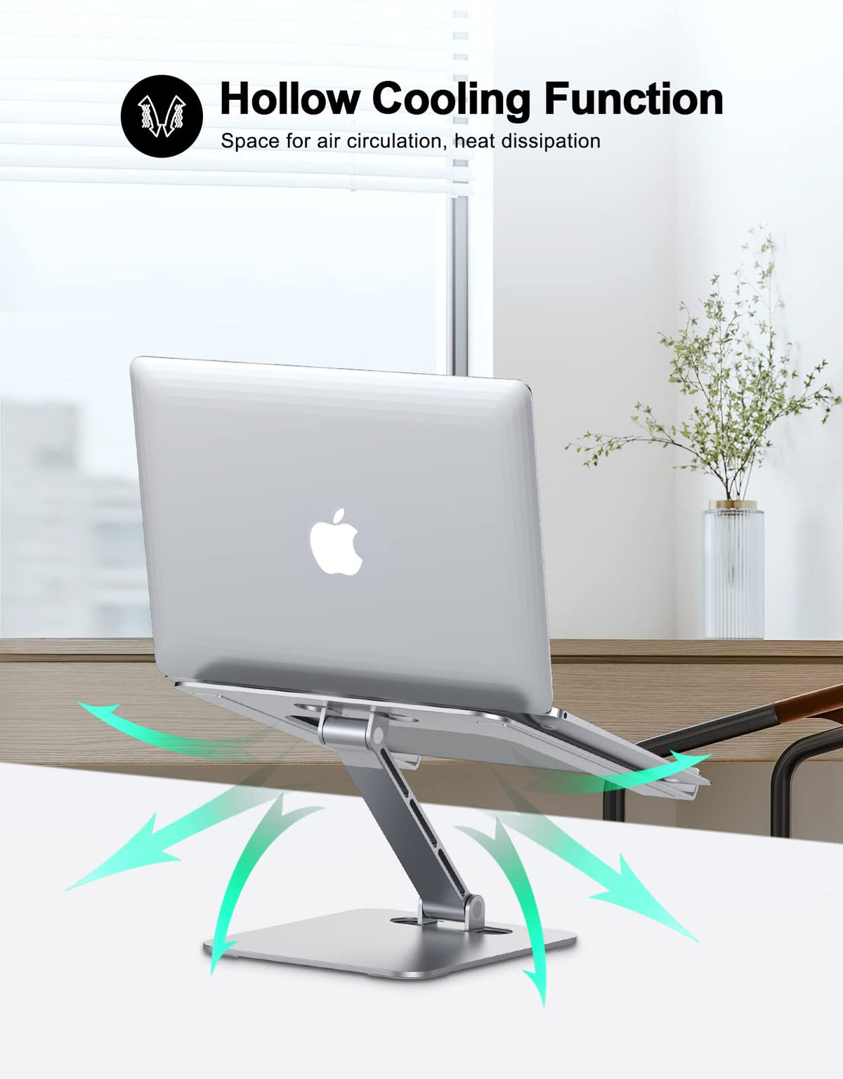 Zewwen Laptop Stand for Desk, Ergonomic Adjustable Foldable Computer Stand with Heat-Vent, Aluminium Alloy Laptop Riser Compatible with MacBook Air, Pro, Dell XPS, Samsung, 10”-16" 🍁 All In One Marketplace Canada