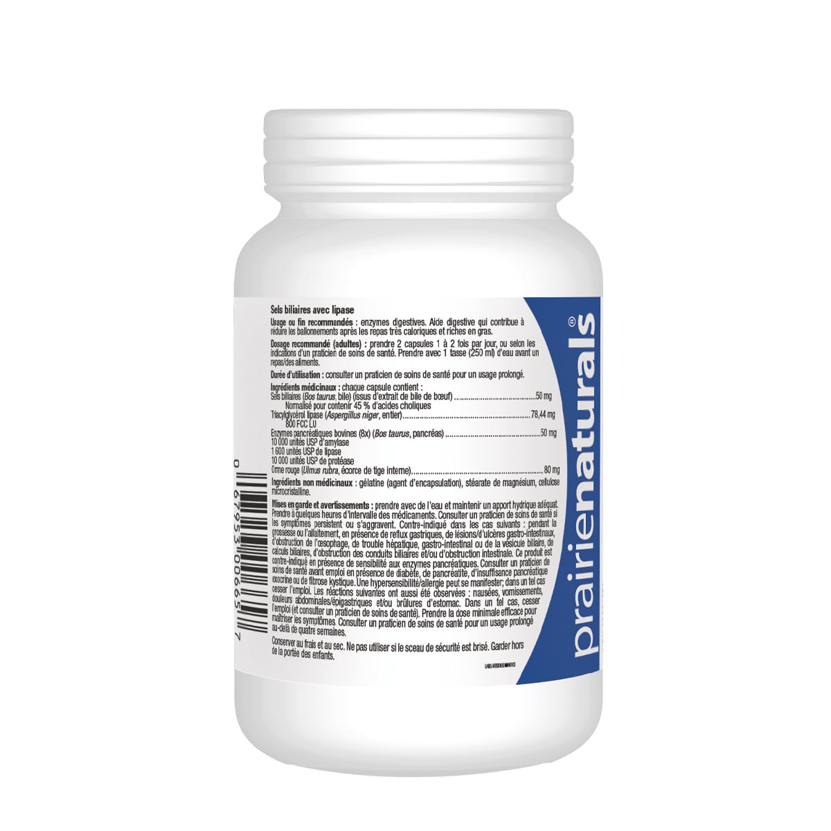 Prairie Naturals Bile-Force - Bile Salt with Lipase - 120 Count (Packaging may vary) 🍁 All In One Marketplace Canada