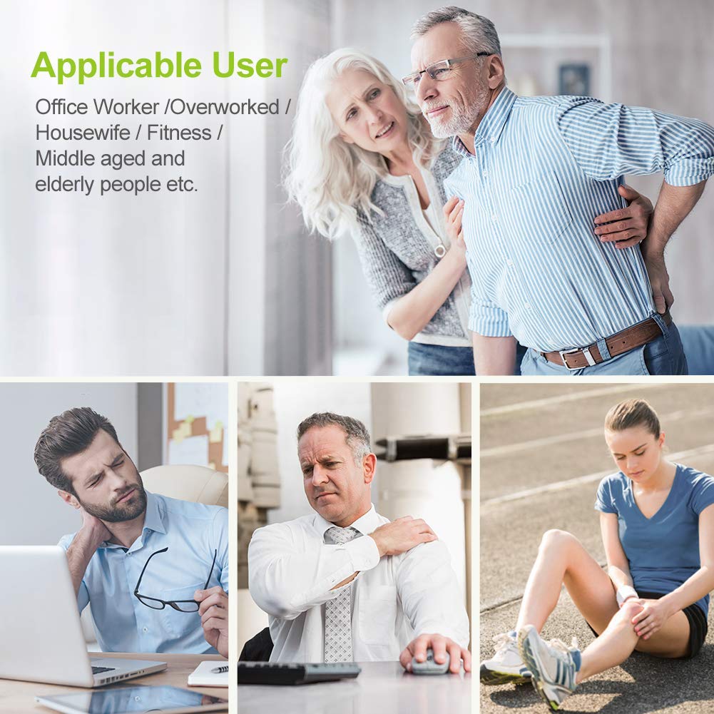 AUVON Rechargeable TENS Machine, 24 Modes 4th Gen TENS Unit Muscle Stimulator with 8pcs 2"x2" Premium Electrode Pads for Pain Relief, Back Pain, Neck Pain, Muscle Pain 🍁 All In One Marketplace Canada