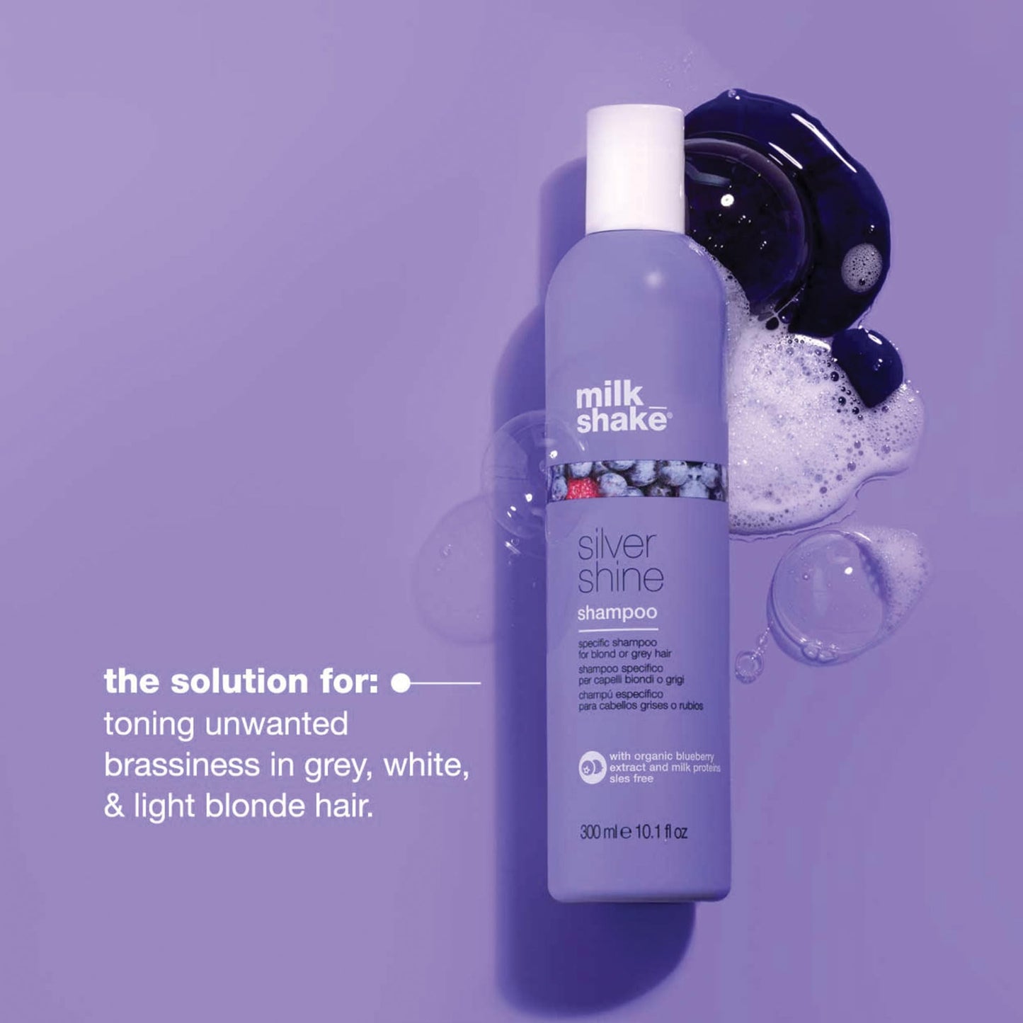 milk_shake Silver Shine Purple Shampoo for Blonde Hair - Blonde Toner for Brassy Hair 100% SLES-Free | 10.1 Fl Oz (300 ml) 🍁 All In One Marketplace Canada