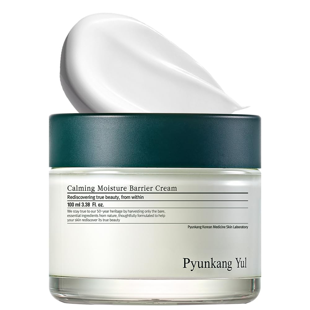 Pyunkang Yul PKY Calming Moisture Barrier Cream Instantly Soothes Sensitive Skin, Hyaluronic Acid & Ceramide for Hydration, Vegan, Korean Skincare (3.38 Fl. Oz, 100ml) 🍁 All In One Marketplace Canada