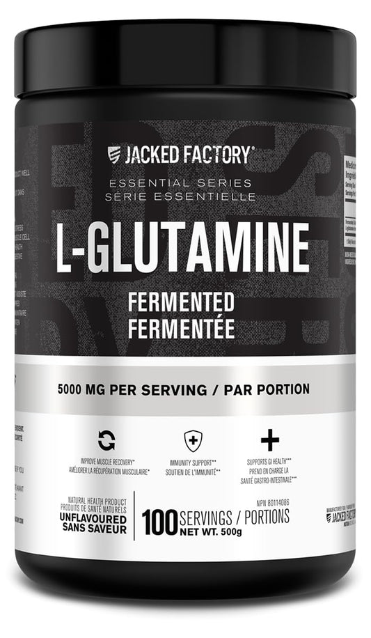 L-Glutamine Powder 500g, 100 Servings - Vegan Fermented L Glutamine for Post Workout Muscle Recovery, Immunity, Digestive Health - Tested & Trusted, No Artificial Fillers - Unflavored 🍁 All In One Marketplace Canada