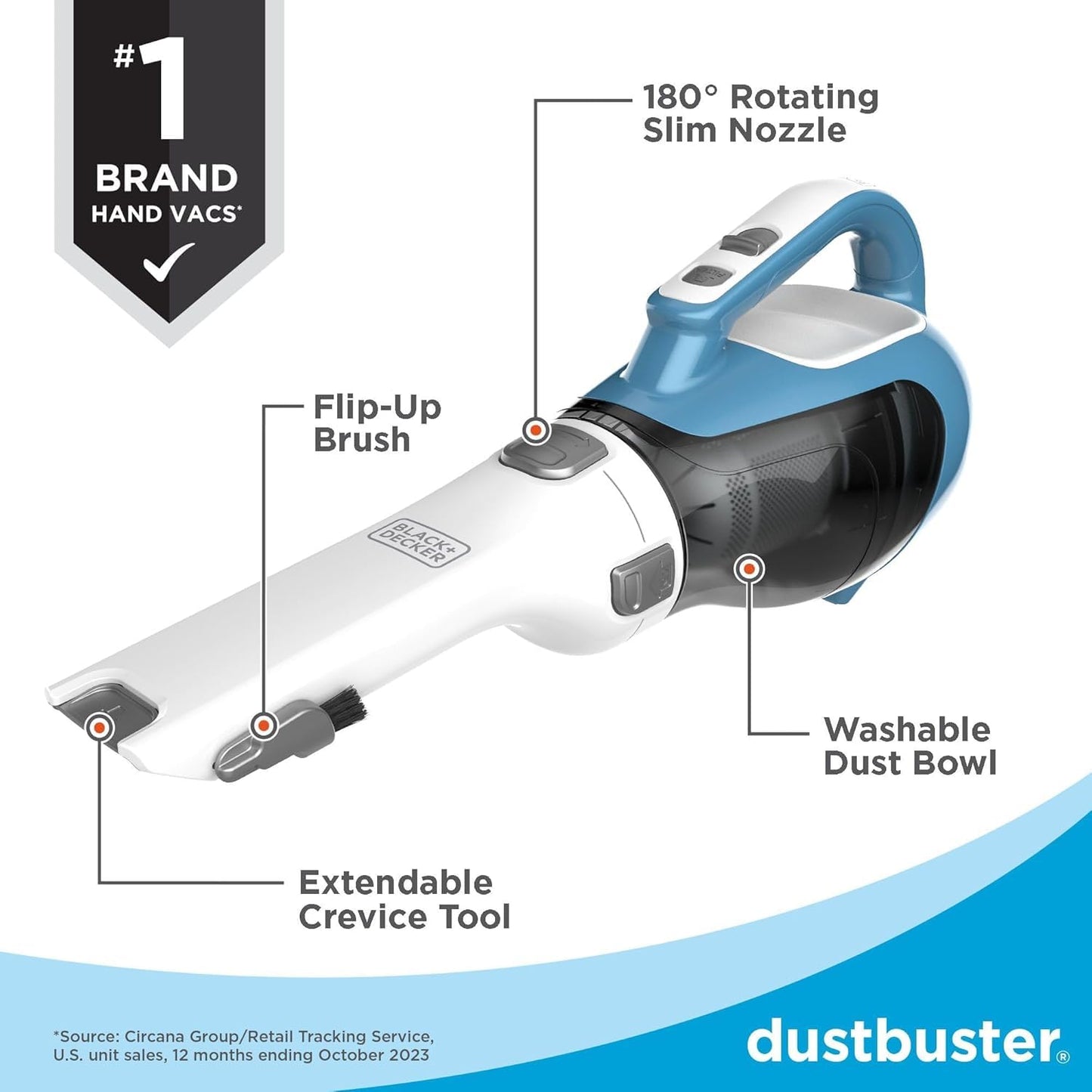 BLACK+DECKER dustbuster Handheld Vacuum, Cordless, 16V (CHV1410L) 🍁 All In One Marketplace Canada