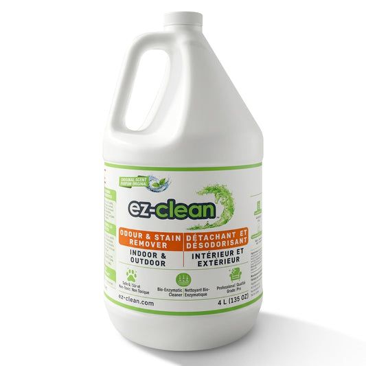 ez-clean Advanced Odor Remover- Highly Concentrated Bio Enzyme - Pet Odor Eliminator for Dog, Cat, and Small Animal Urine - Indoor & Outdoor Use for Any Organic Spills (4L jug) 🍁 All In One Marketplace Canada