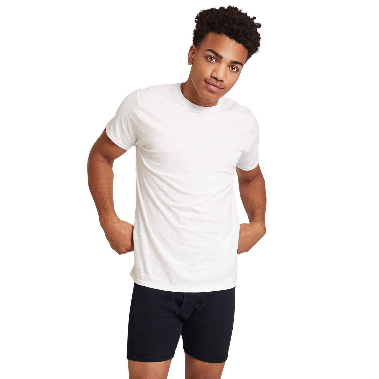 Gildan Men's Crew T-Shirts, Multipack, Style G1100, Navy/Heather Navy/Indigo Blue (5-Pack), Medium 🍁 All In One Marketplace Canada