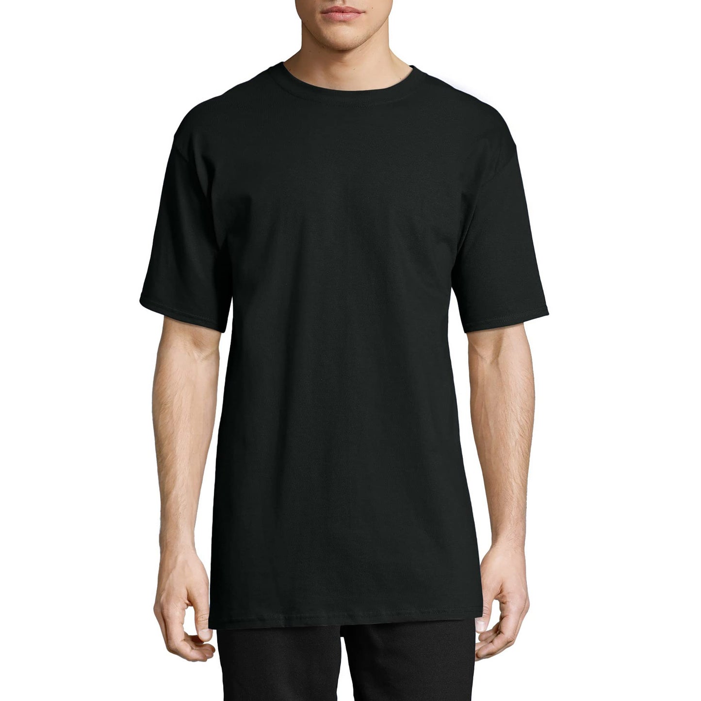 Hanes Size Men's Beefy Short Sleeve Tee Value Pack (2-Pack), Black, 4X-Large/Tall 🍁 All In One Marketplace Canada