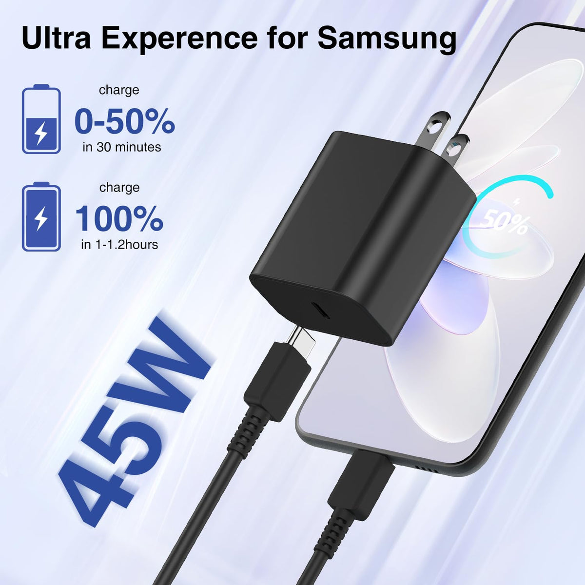 45W USB C Charger for Samsung Galaxy S25/S24/S26 Ultra,3FT/6FT/10FT USB C Cable and USB C Fast Charger Blcok for Samsung Galaxy S23 S22 Ultra/S21,Fast Charging Cable for iPhone 17 16/iPad Pro 🍁 All In One Marketplace Canada