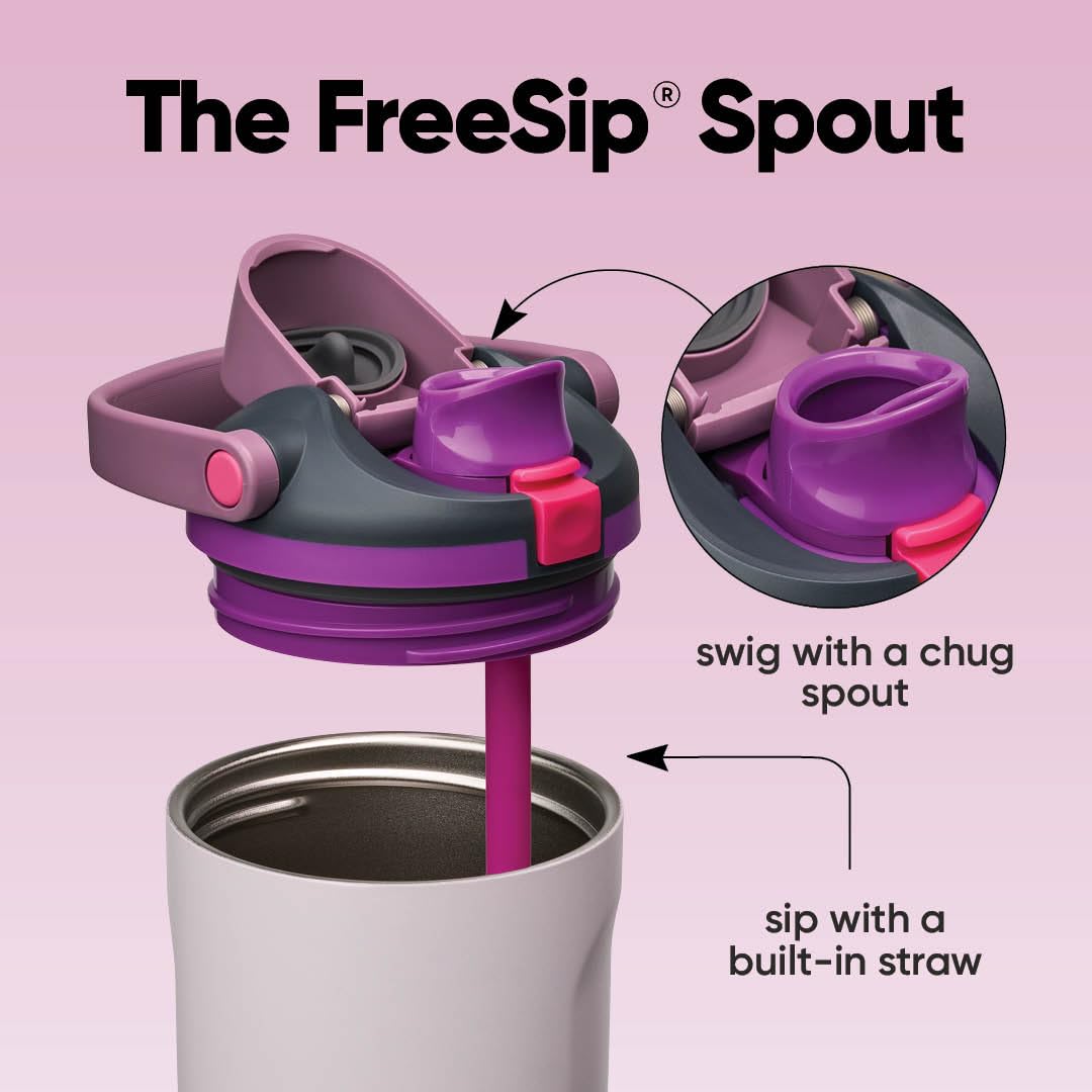 Owala FreeSip Sway Insulated Stainless Steel Water Bottle with Two-Way Spout, Built-In Straw and Bucket Handle, Made for Travel, School, and Sports, 40oz, BPA Free, Leak Proof, Dreamy Field 🍁 All In One Marketplace Canada