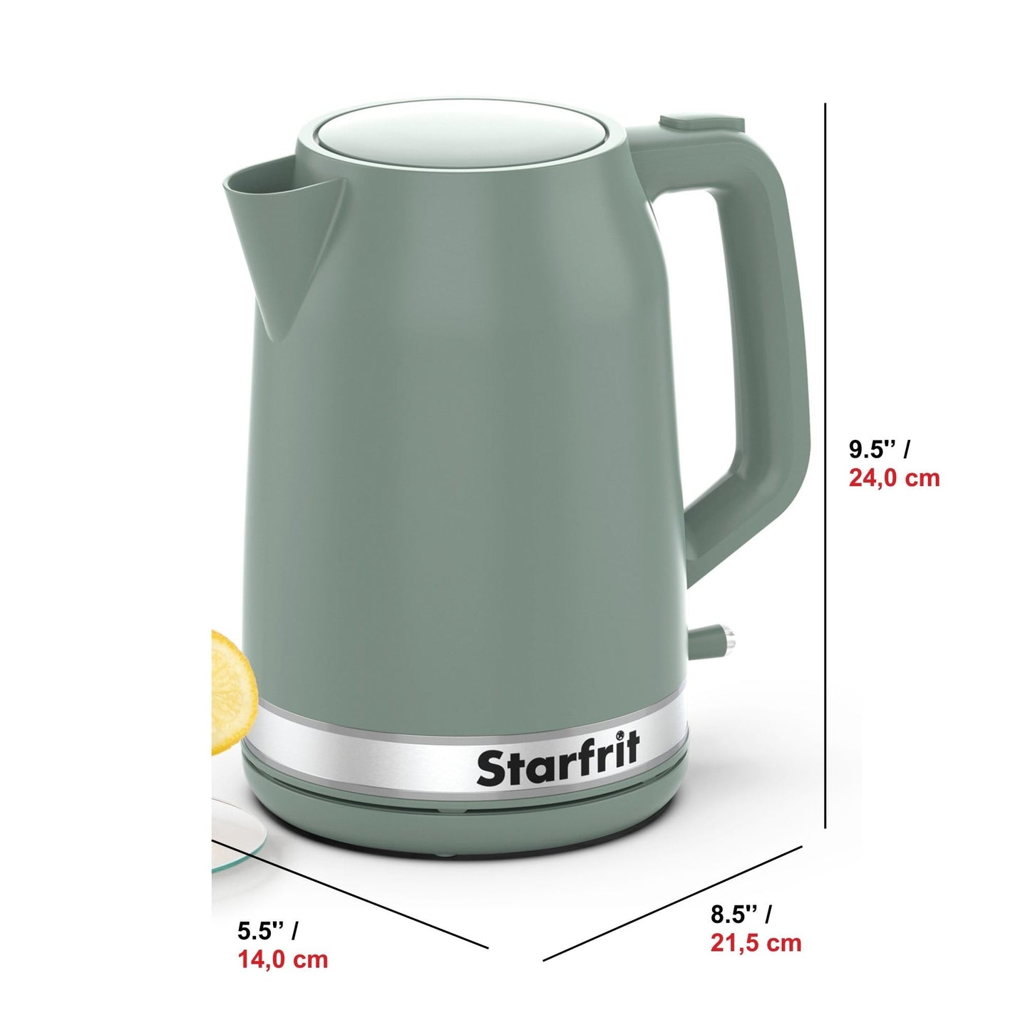 Starfrit Electric Kettle - 1.7L Capacity - Water Level Indicator - Automatic Shut-Off - 1500W – Sage 🍁 All In One Marketplace Canada