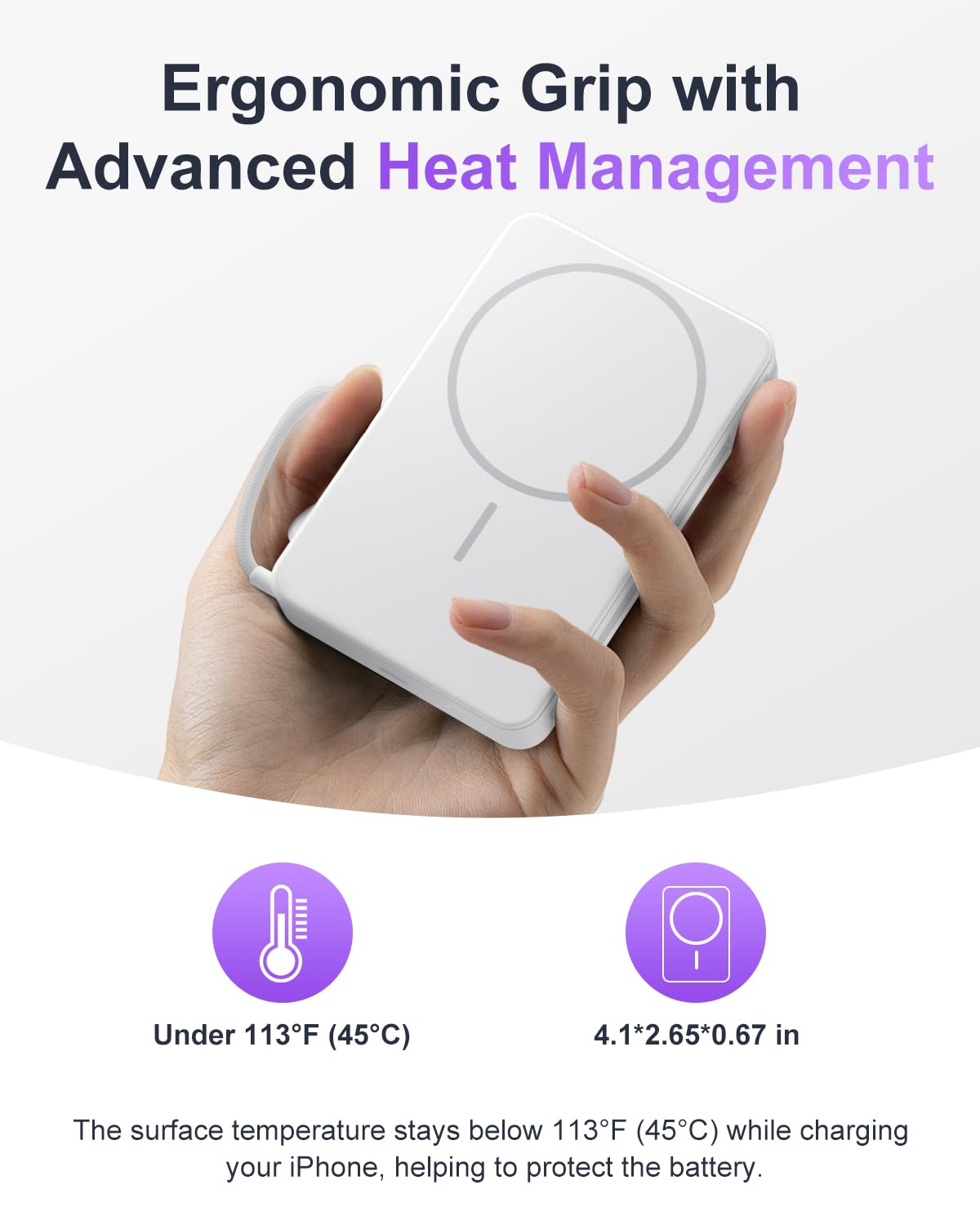 Magnetic Power Bank, 10,000mAh Wireless Portable Charger for Mag-Safe 15W Fast Charging, Battery Pack with USB-C/Lightning Cable 22.5W in/Out for iPhone 17/16/15/14/13/12 Series, AirPods & More 🍁 All In One Marketplace Canada