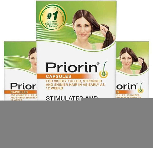 Priorin Hair Growth Vitamins With Biotin for Men and Women - Stimulate Growth, Decrease Hair Loss After Washing - 3x60 Count, 3 Month Supply 🍁 All In One Marketplace Canada