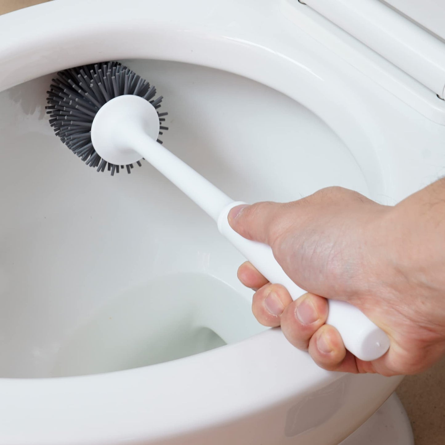 Hibbent Toilet Brush with Ventilated Drying Holder, Silicone Toilet Bowl Brush Bathroom Cleaning Bowl Brush Kit Sturdy Cleaning Toilet Brush, Floor Standing & Wall Mounted Without Drilling 🍁 All In One Marketplace Canada