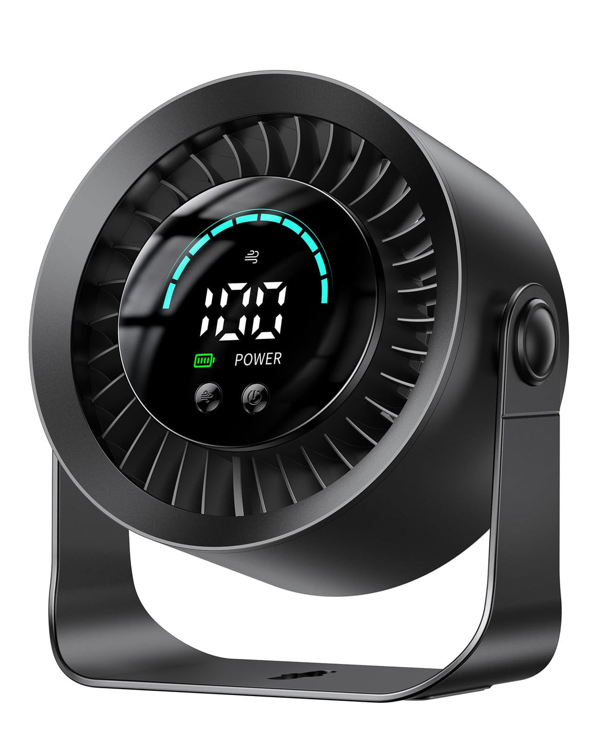 DIGIX Rechargeable USB Desk Fan for Bedroom, 100 Speeds, 360° Rotation, Wall Mounted Design Small Portable Table Fan with LED Display, Quiet Personal Desktop Cooling Fans for Home Office (Black) 🍁 All In One Marketplace Canada