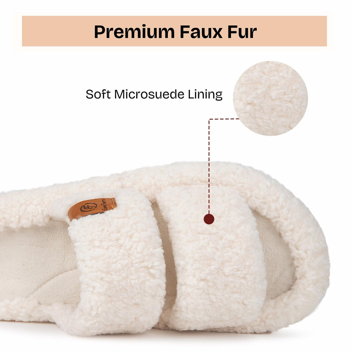 EverFoams Womens Fuzzy Open-toe Slippers Soft Comfy Memory Foam Indoor House Shoes Vanilla Ice,7-8 US 🍁 All In One Marketplace Canada