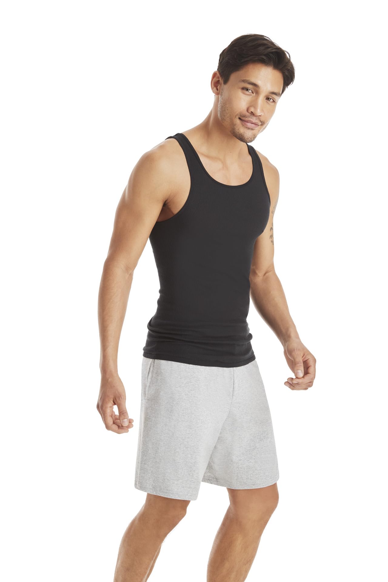 Hanes Men’s Ribbed Tank, Cotton Undershirt Tank, 6-Pack, Assorted, Size X-Large 🍁 All In One Marketplace Canada