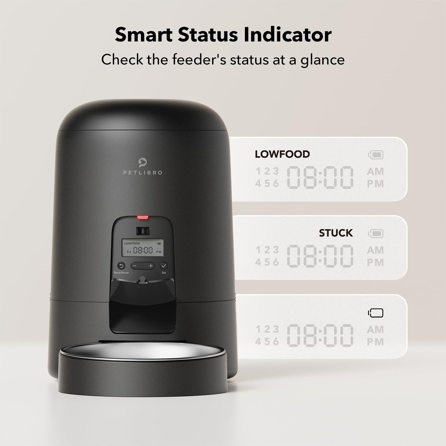 PETLIBRO Automatic Cat Feeder, 2L Timed Cat Feeder with 180-Day Battery Life, Automatic Pet Feeder for Cat & Dog, Cat Food Dispenser Program 1-6 Meals Control, Automatic Dog Feeder for Dry Food 🍁 All In One Marketplace Canada