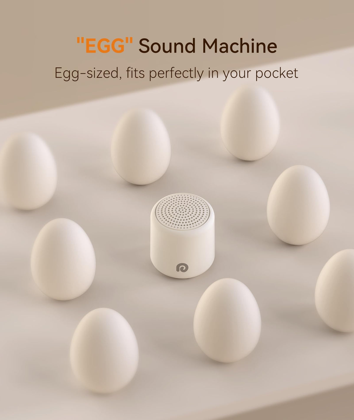 Dreamegg White Noise Machine - Portable Sound Machine Baby Adult, Travel White Noise Sound Machine, 16 Soothing Sounds, Rechargeable, Mini Sound Machine for Sleeping Baby Shower Home Hotel Gift, White 🍁 All In One Marketplace Canada