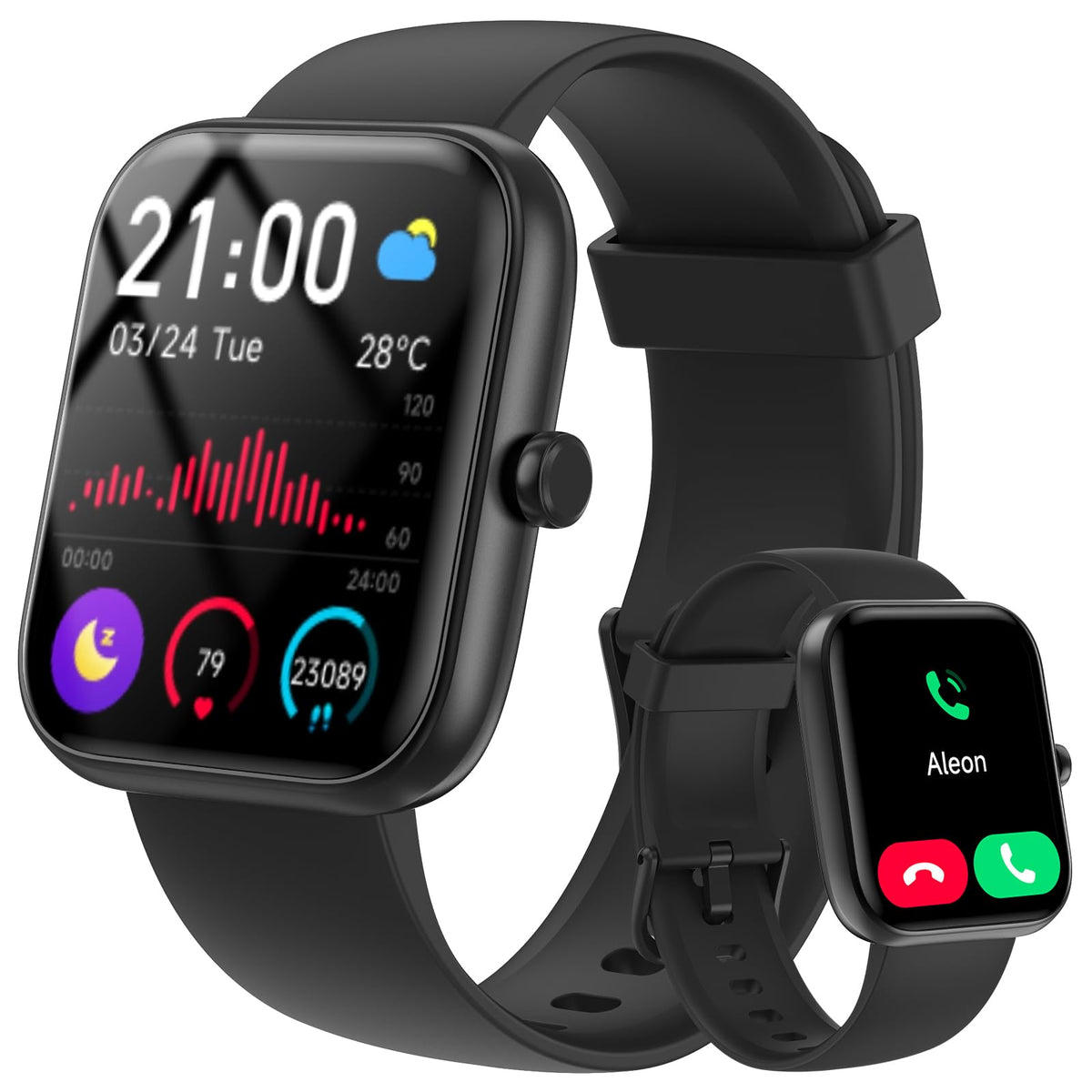 Smart Watch for Men Women with Bluetooth Call,Alexa Built-in Smartwatch,1.83"DIY Dial Fitness Watch with Sleep Heart Rate SpO2 Monitor,100+ Sport Mode,IP68 Waterproof Watch Compatible with Android iOS 🍁 All In One Marketplace Canada