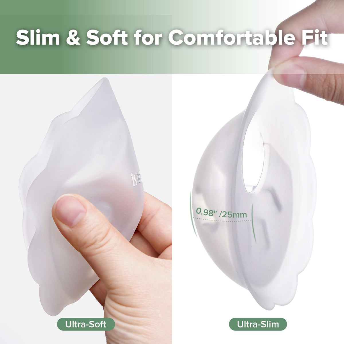haakaa Petal Soft Silicone Milk Collector丨Discreet Leak-Protection Breast Milk Saver, Reusable Breast Shells Milk Collection Cup for Breastfeeding with Cleaning Brush- 2PCS 🍁 All In One Marketplace Canada