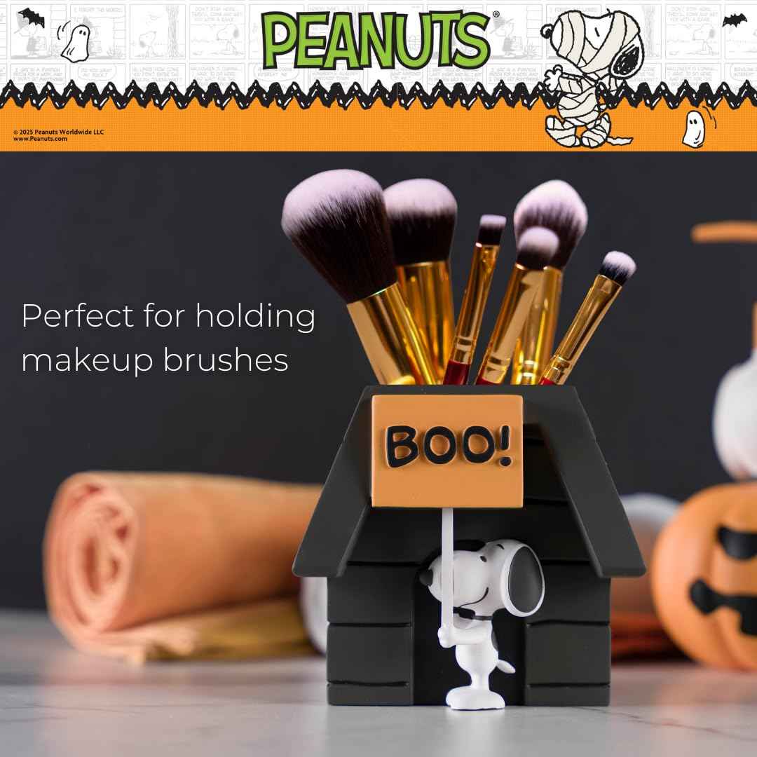 Peanuts Snoopy Halloween Toothbrush Holder - Makeup Brushes/Pens Tumbler, (Official Peanuts Product) by Franco
