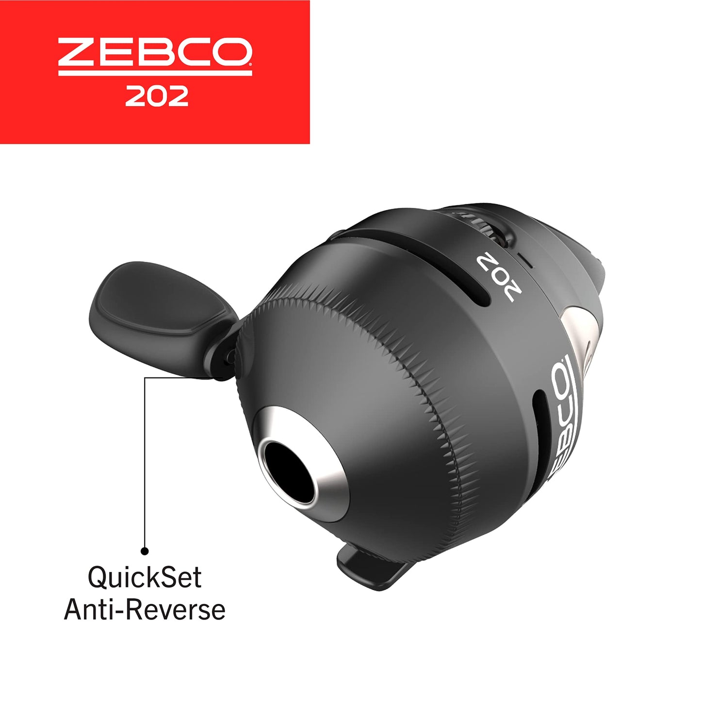 Zebco/Quantum, 202 Freshwater Spincast Reel, 2.8:1 Gear Ratio, 15" Retrieve Rate, Right Hand, Clam Package 🍁 All In One Marketplace Canada