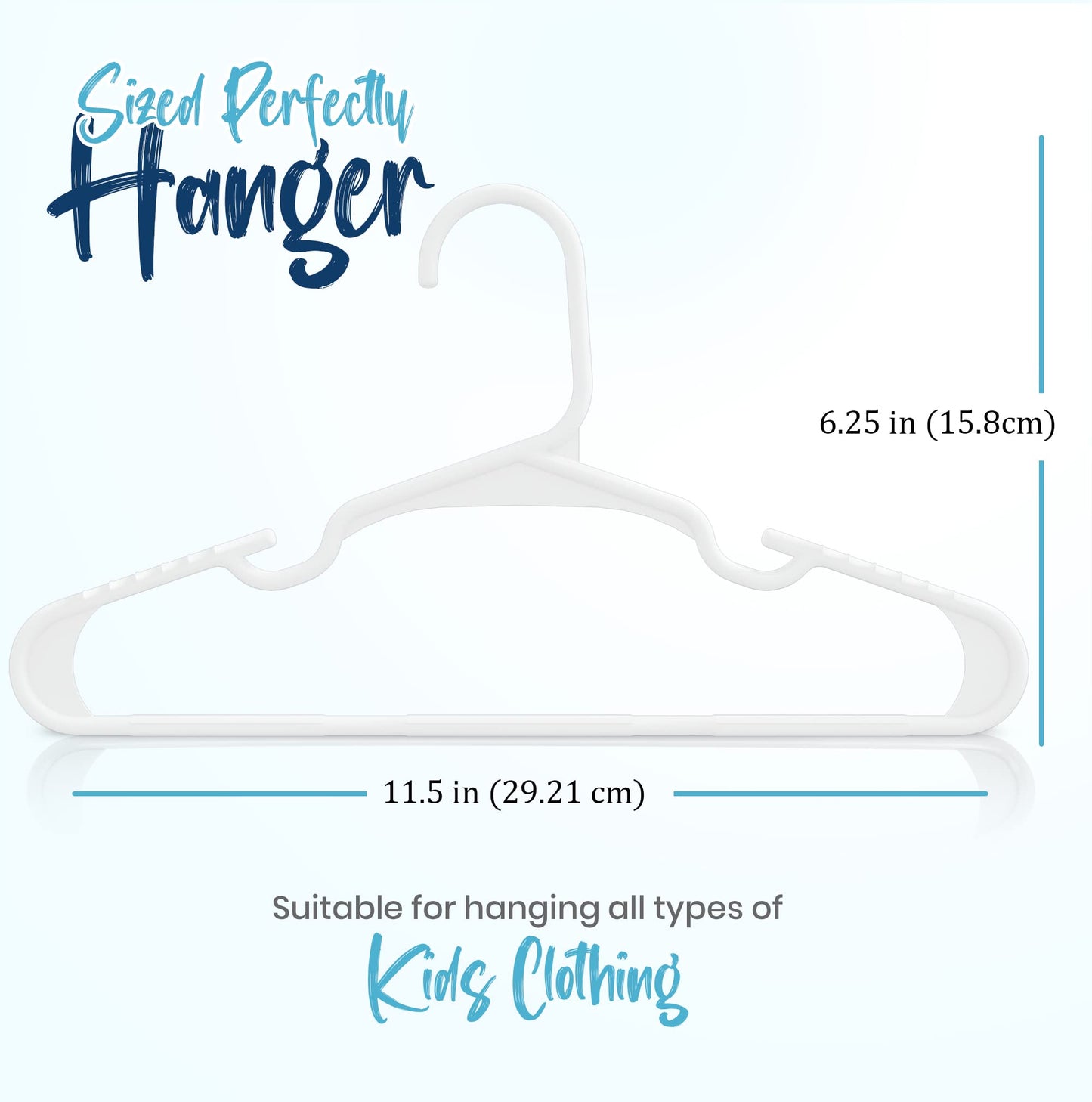 Utopia Home Kids Hangers - Plastic Baby Hangers for Closet - Childrens Hangers for Clothes & Infant Hangers for Closet - Ideal for Everyday Standard Use (White, Pack of 60) 🍁 All In One Marketplace Canada