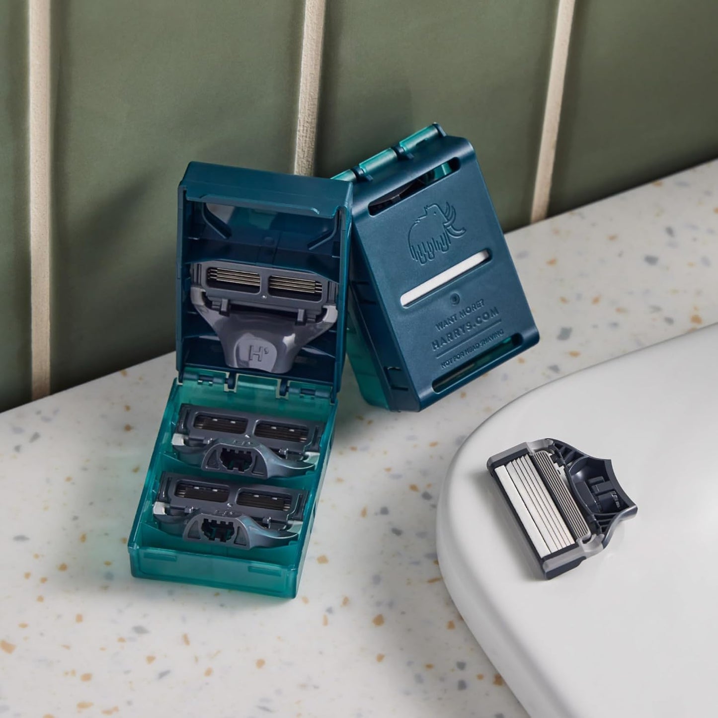Harry's Original Blades - Men's Razor Refill Pack for Smooth Shaving - Razor Head Replacement - Five Sharp Blades - Flexible Hinge - Moisture Strip - Precision Trimmer - 10 count 🍁 All In One Marketplace Canada
