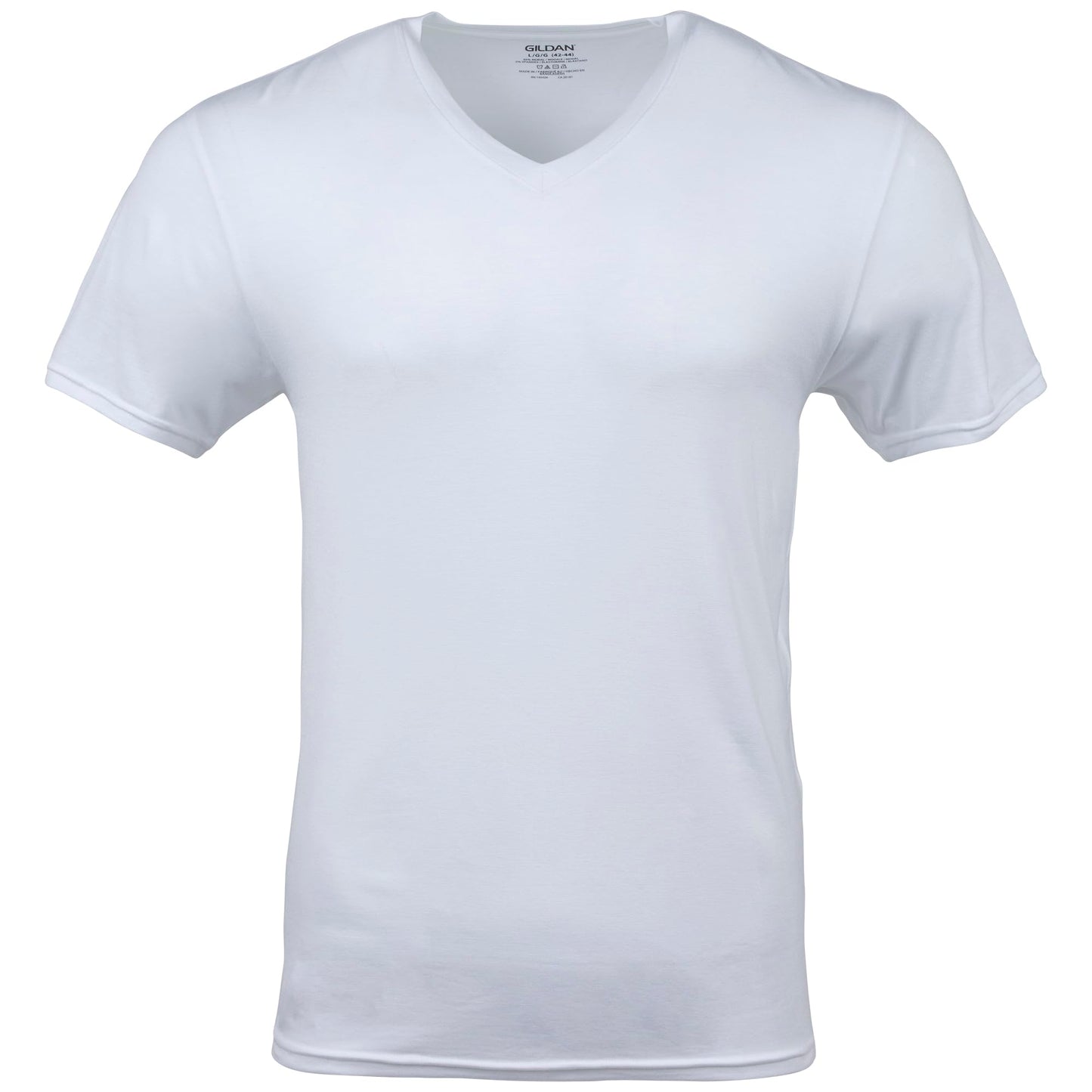 Gildan Men's V-Neck T-Shirts, Multipack, Style G1103, White (6-Pack), Large 🍁 All In One Marketplace Canada