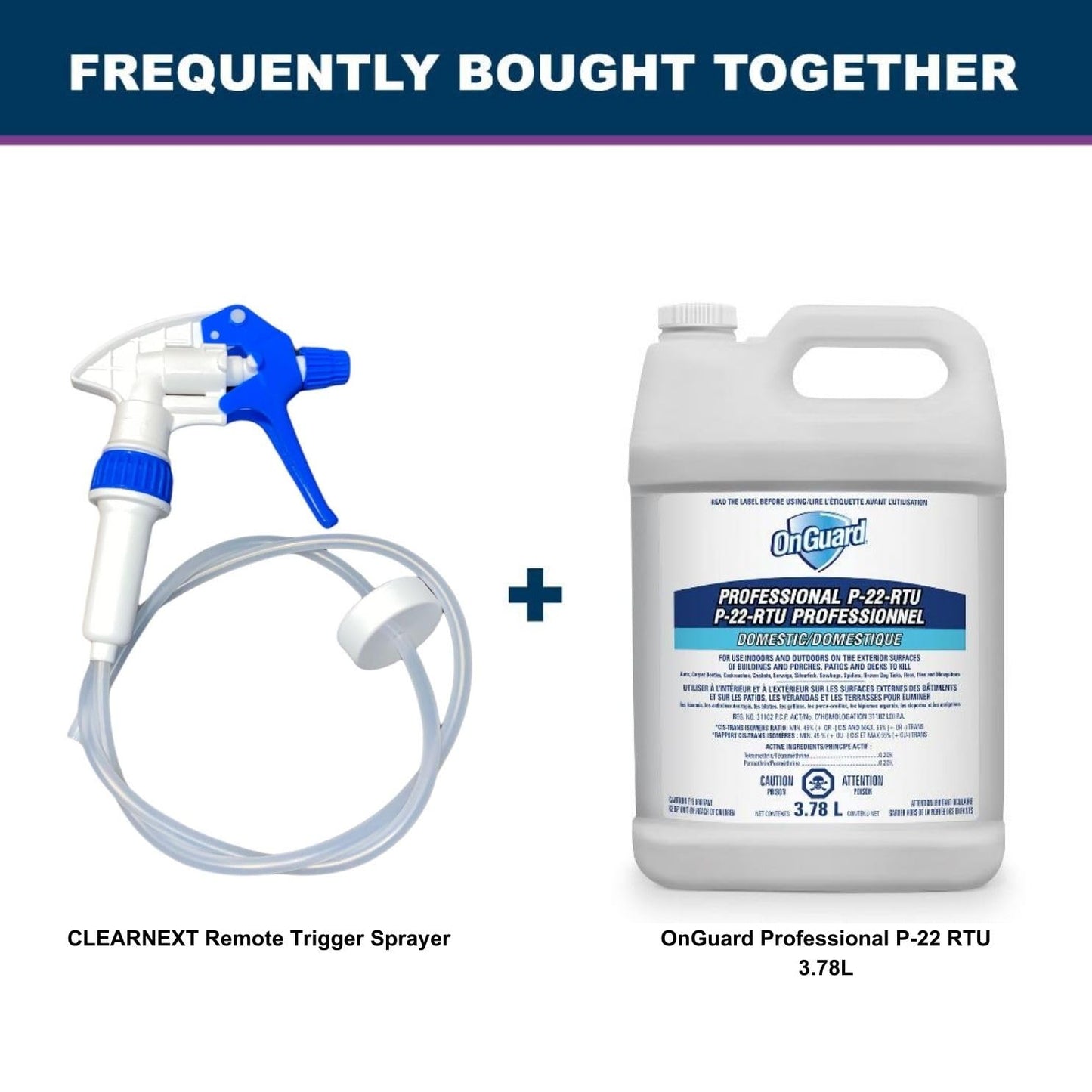 CLEARNEXT 36" Remote Trigger Sprayer with 38-400 Cap | Compatible with OnGuard's Pro-Perm Insect Killer, P-22-RTU and Liquid Animal Repellent 3.78L Jug 🍁 All In One Marketplace Canada